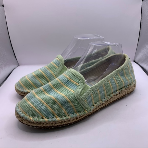 Acorn Shoes - Acorn Women’s 8 Comfort Slip-on Flats Espadrille Acqua Blue/Green Shoes